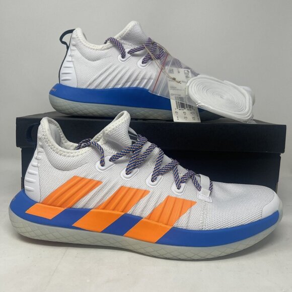 Size 12 Adidas Stabil Next Gen Pri Indoor Sports Shoes White Blue